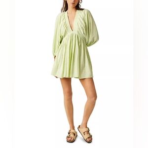Free People Light Green Mini Dress